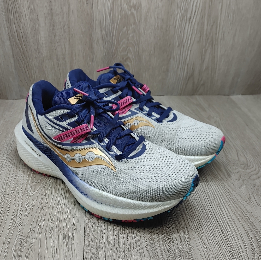 Saucony Triumph  Running Shoes Sneakers Prospect Glass Training White Gray 7.5